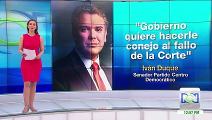 Iván Duque: el Gobierno le quiere hacer "conejo" a la Corte en el fallo que limita el Fast Track