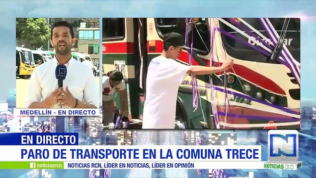 Paro de transportadores en la comuna 13 de Medellín por el asesinato de un conductor