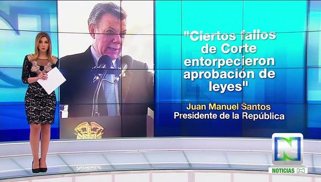 Ciertos fallos de Corte entorpecieron la aprobación de leyes : Santos