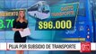 Centrales obreras esperan un aumento de 22.300 pesos en subsidios de transporte