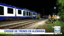 Choque de dos trenes en Alemania deja dos personas muertas