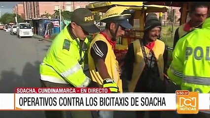 Policía de Soacha realiza operativos contra los bicitaxis