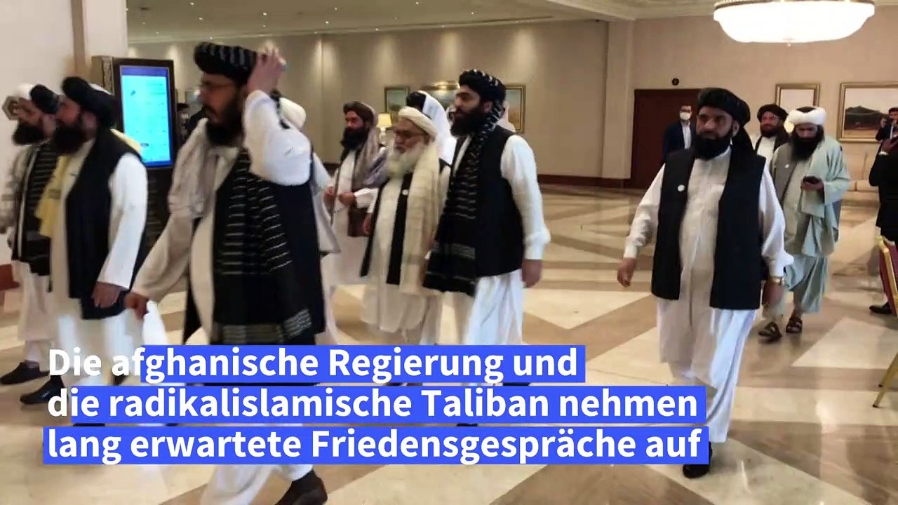Afghanische Regierung und Taliban nehmen Friedensgespräche auf