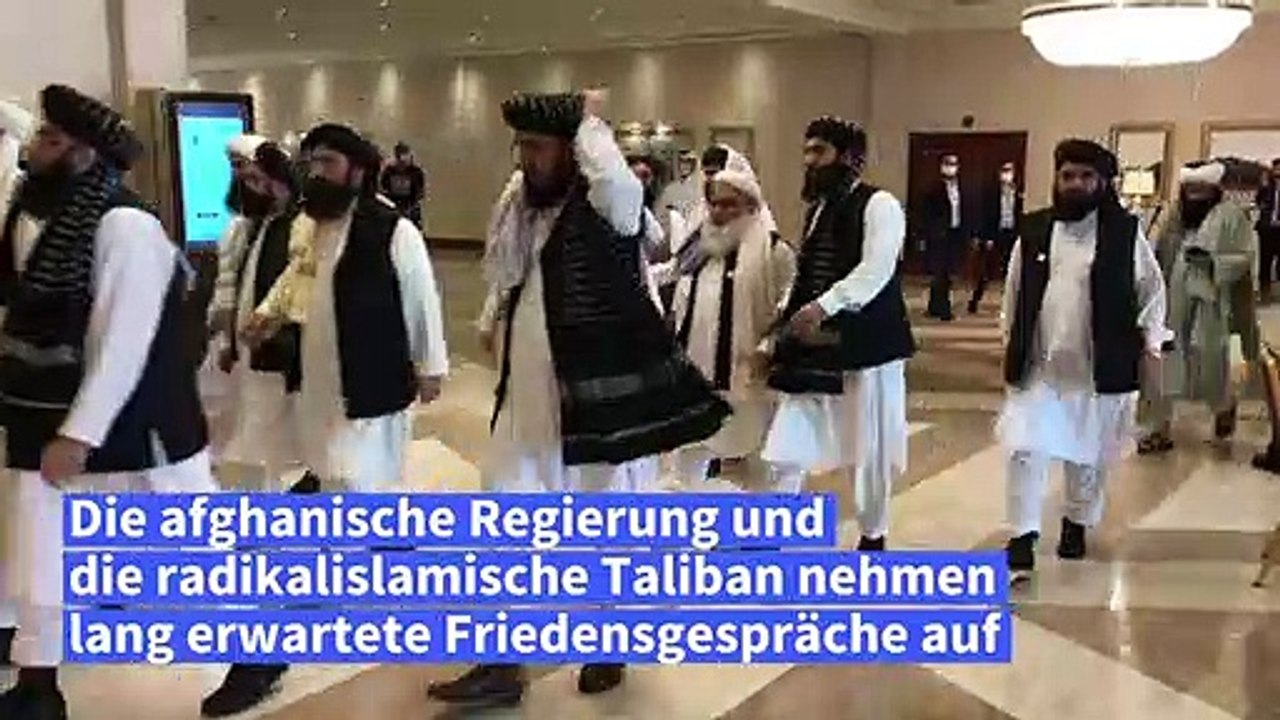 Afghanische Regierung und Taliban nehmen Friedensgespräche auf