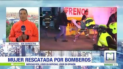 Bomberos de Bogotá rescataron a mujer que sufrió crisis emocional
