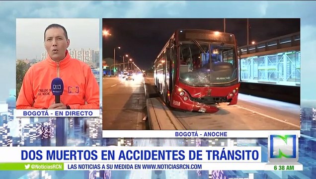 Dos buses de Transmilenio estuvieron involucrados en accidentes de tránsito en Bogotá