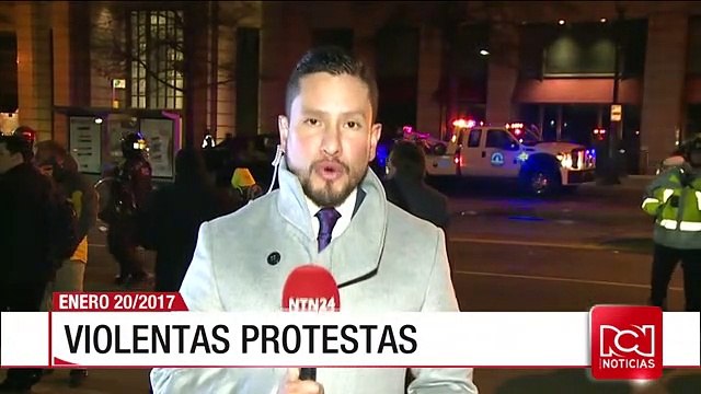 Tensión en Washington y otras ciudades de EE.UU por violentas protestas anti-Trump