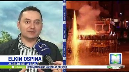 "Miremos lo dañina que es la pólvora": alcalde de La Ceja, afectado por quemaduras en su mano