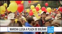 Marchantes en Bogotá manifestaron su descontento sobre las políticas de Santos