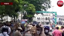 कांग्रेस कार्यकर्ताओं ने बीजेपी सरकार के घोटाले को लेकर किया प्रदर्शन