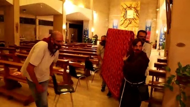 Uscita dall'Eremo del Quadro della Madonna della Consolazione di Reggio Calabria