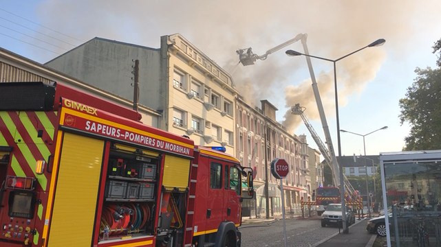 Lorient: l’ancien hôtel Terminus ravagé par un incendie