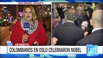Algunos colombianos expresaron su felicidad por el premio Nobel de Paz