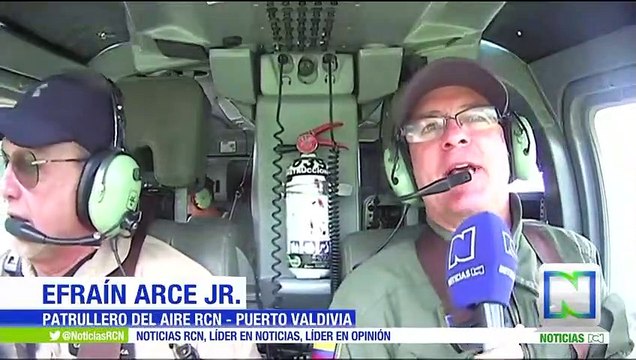 Patrullero del aire RCN sobrevuela el caudal del río Cauca