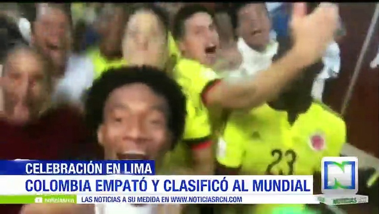 Con cantos y gritos, así celebró la selección Colombia la clasificación a Rusia 2018