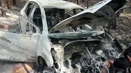 Carro furtado é incendiado perto do Contorno Oeste