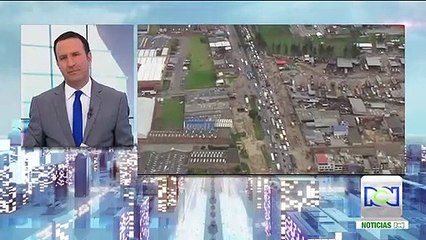 Sobrevuelo por la jornada de paro de taxistas en Bogotá