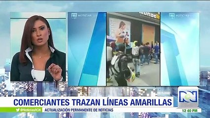 Comerciantes trazan líneas amarillas para fijar límites a los ladrones