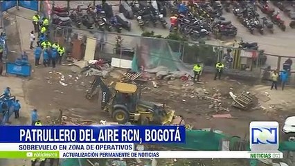 Operativo de limpieza tras desalojo en María Paz