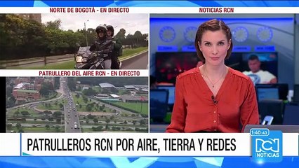 Sobrevuelo por la avenida La Sirena en el norte de Bogotá