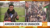 Habitantes de calle agredieron a equipos de grabación en Bogotá