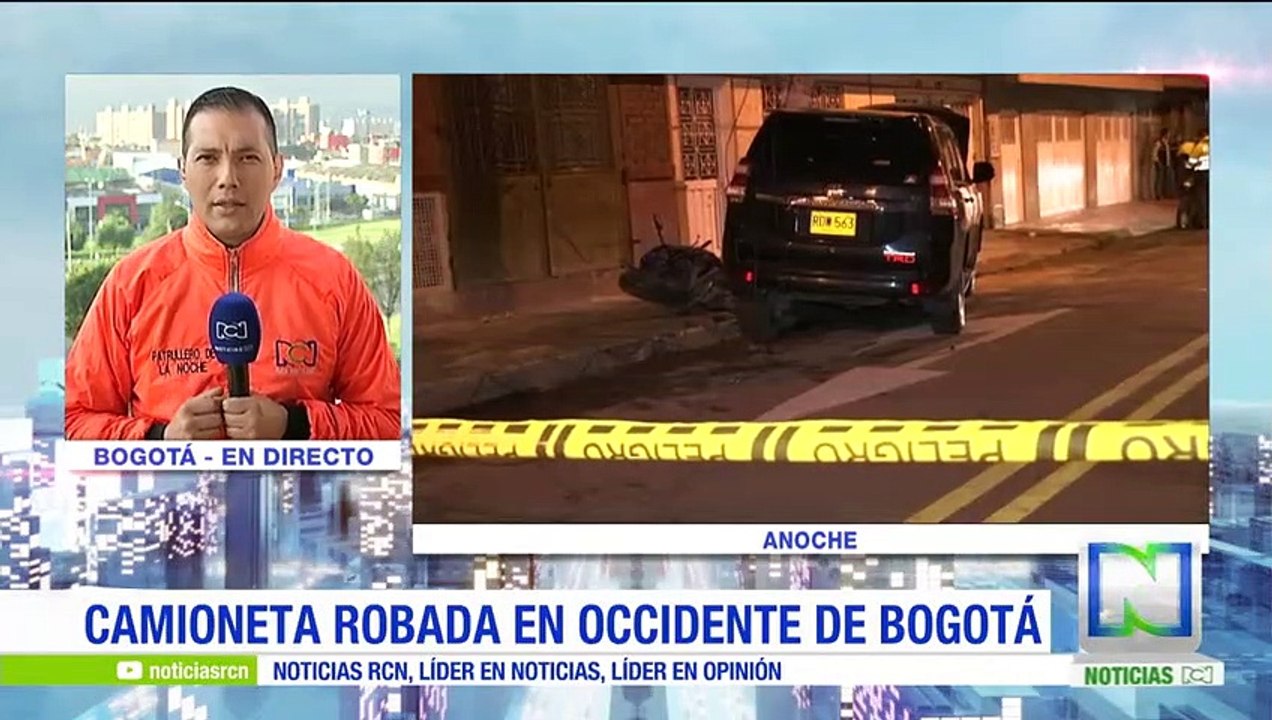 Tres sujetos que robaron una camioneta atropellaron a una pareja en Bogotá