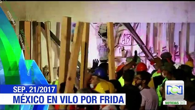 Frida, niña atrapada en el Colegio Rébsamen después del terremoto en México