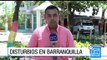 Fuertes disturbios entre vendedores ambulantes y policías en Barranquilla