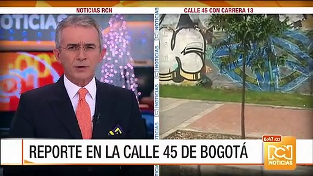 Muro en mal estado genera riesgo a peatones de la calle 45 en Bogotá