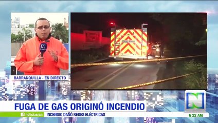 Fuga de gas originó incendio en Puerto Colombia, Atlántico