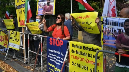 Manifestación en Alemania contra la ejecución del luchador Afkari