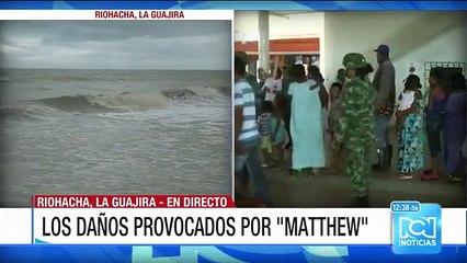 Paso del huracán Matthew deja al menos 70 casas afectadas en Riohacha