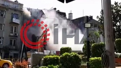 Bursa'da tarihi dönüşüm için 6 katlı bina böyle yıkıldı