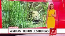 Ejército destruyó cuatro minas antipersona cerca a escuelas rurales en Baraya, Huila