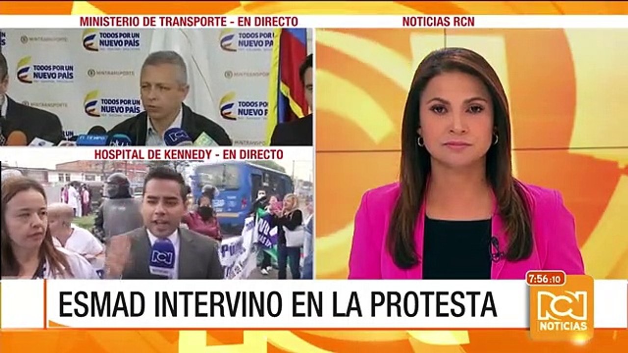 Esmad interviene protesta que realizaban médico...