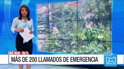 Más de 200 emergencias en Bogotá por causa de fuertes vendavales