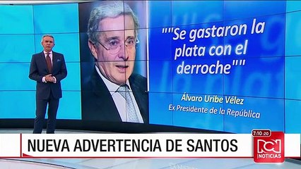 "Se gastaron la plata con el derroche, de todas maneras van a subir los impuestos": Uribe