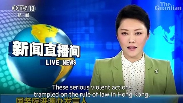 China says violent protests in Hong Kong are 'undisguised challenge',