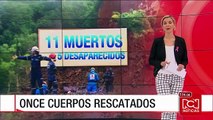 Once cuerpos han sido recuperados en el derrumbe en la autopista Bogotá-Medellín