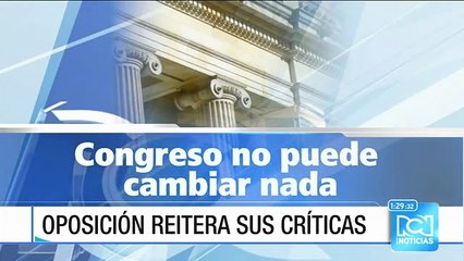 Oposición reitera sus críticas al proyecto de reforma constitucional