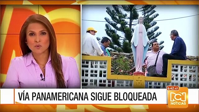 Vía Panamericana sigue cerrada en Santander de Quilichao por cuenta del paro campesino