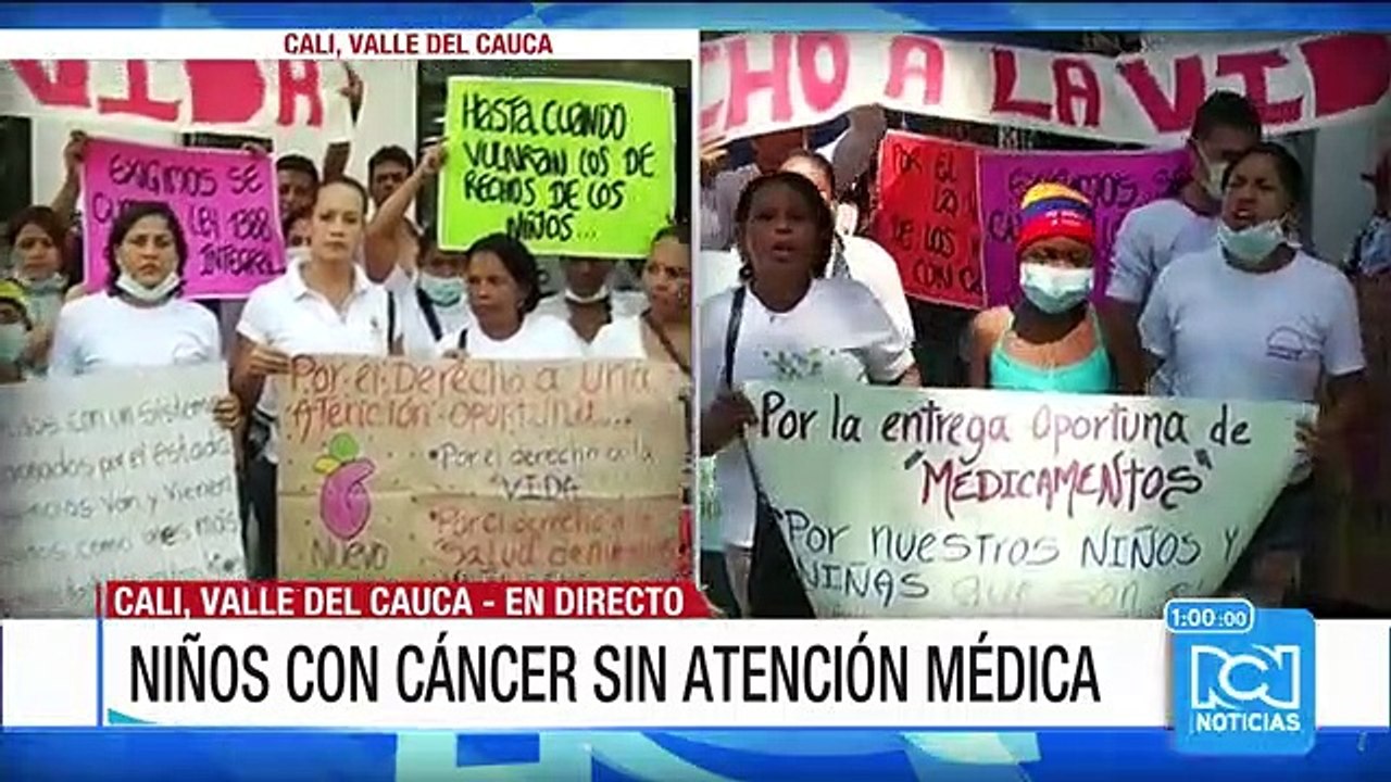 Padres de niños con cáncer protestan porque Cafesalud suspendió tratamientos