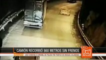 En video quedó registrado accidente de camión sin frenos en vía Villavicencio-Bogotá