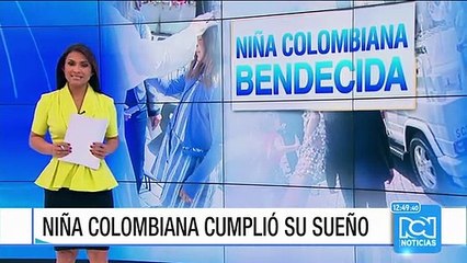 Niña colombiana fue bendecida por el Papa Francisco