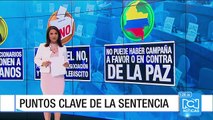 Estos son los puntos claves sobre la sentencia del plebiscito que validaría los acuerdos de paz