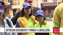 Ciudadanos venezolanos marcharon en Bogotá por la crisis humanitaria en el vecino país