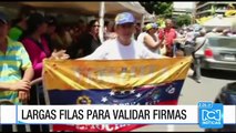 Oposición venezolana dice tener 326.381 firmas validadas