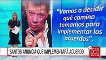 Santos dijo que cuando haya un nuevo acuerdo con las Farc decidirá cómo implementarlo