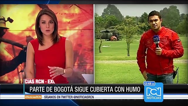 Intensos operativos para controlar incendios en Cerros Orientales de Bogotá