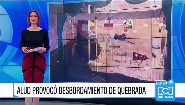 15 viviendas inundadas por alud que provocó desborde de un río en Dosquebradas, Risaralda